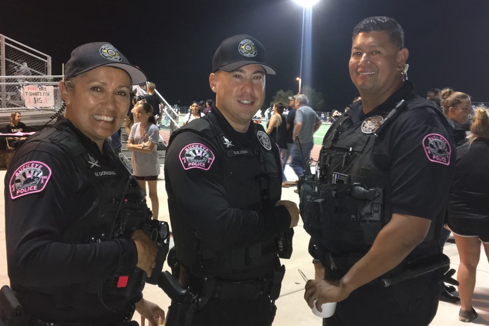 Photo of three officers from the Buckeye Police Department