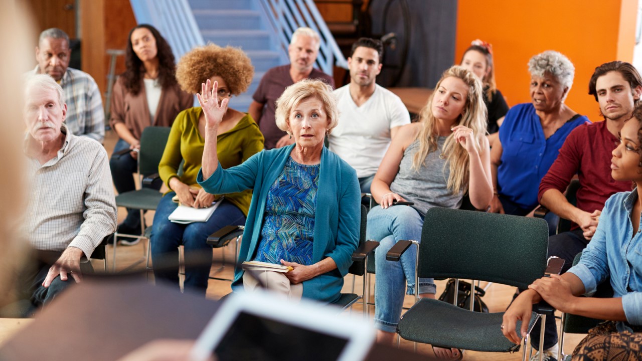 Photo of folks at a community meeting