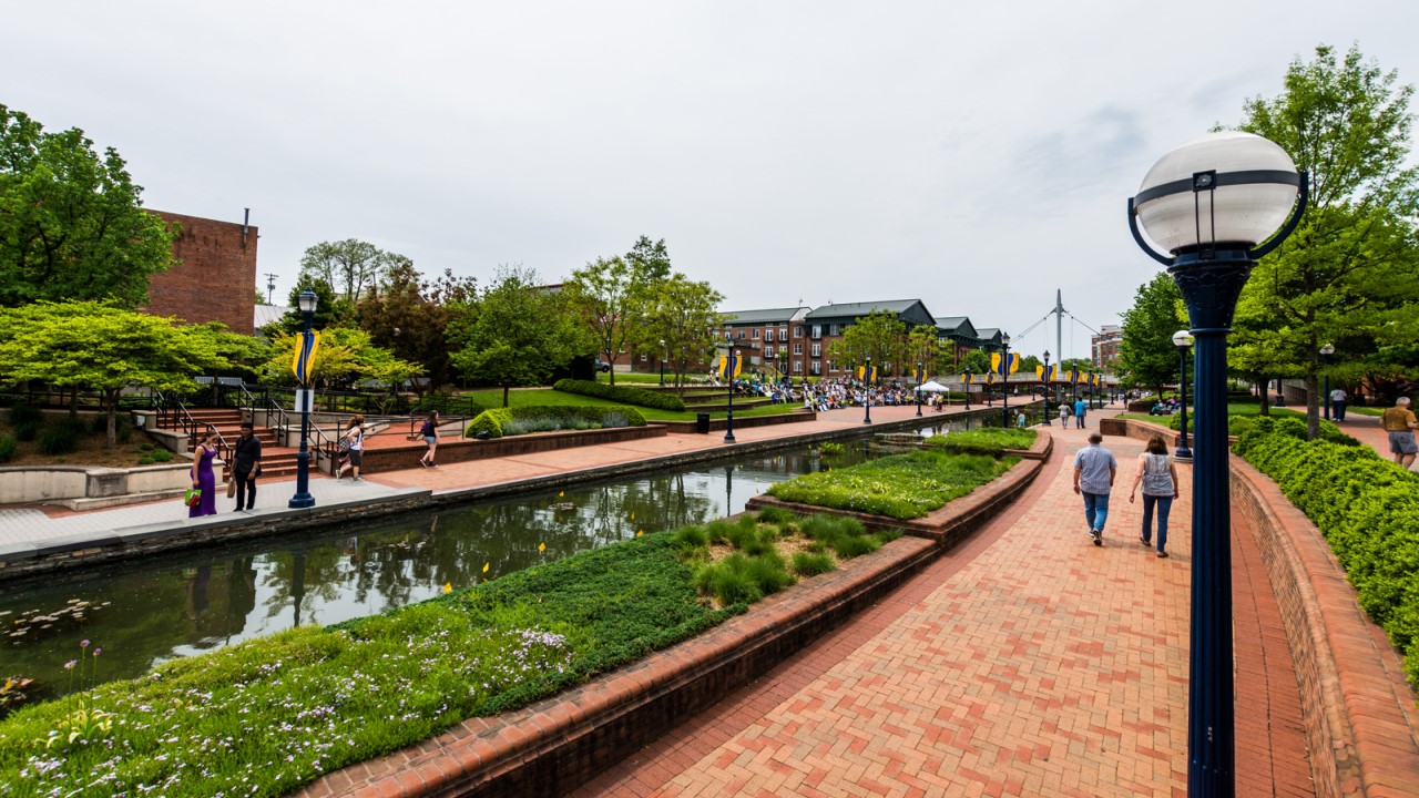 Carroll Creek Promenade Park in Federick, Maryland