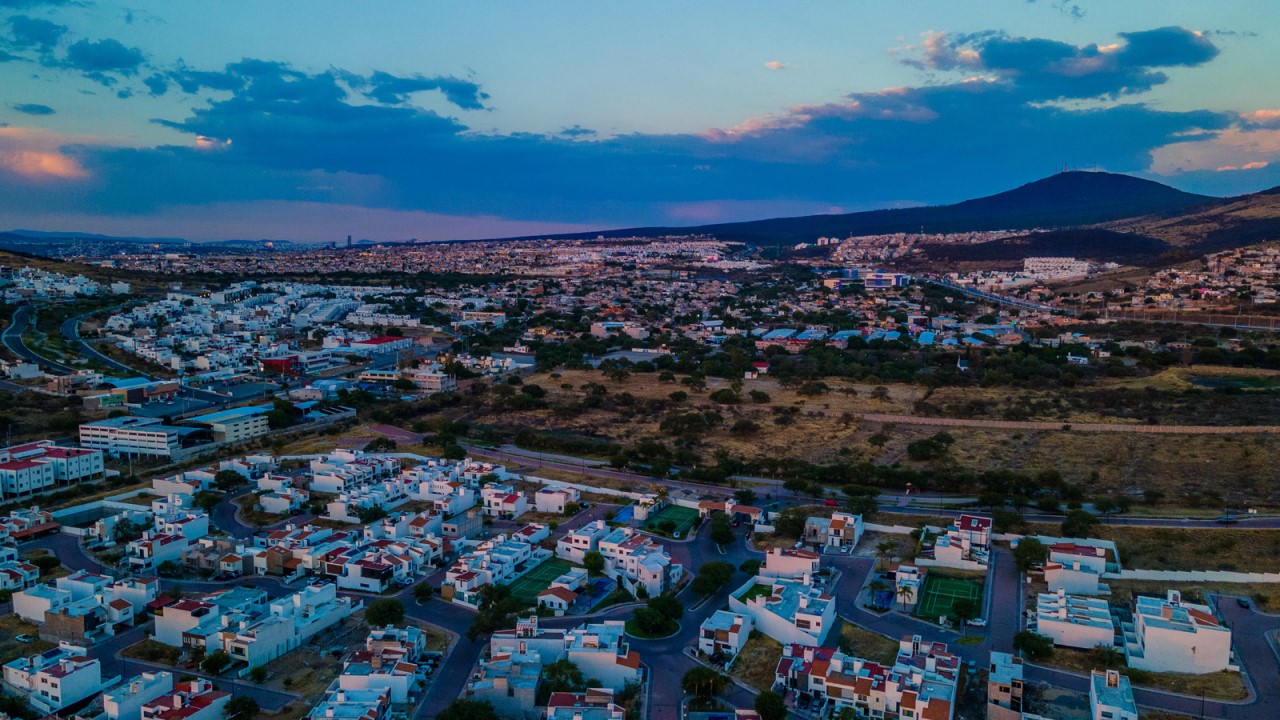 Sunset over Corregidora in Querétaro, Mexico