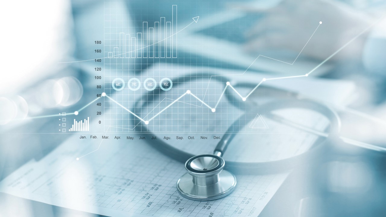 Image of stethoscope and charts