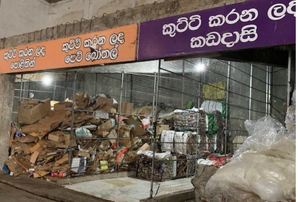 In Moratuwa, Sri Lanka materials are stored for future sale.
