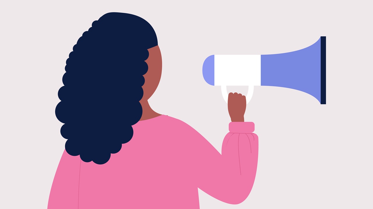 Image of woman with megaphone