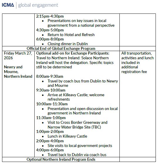 2026 Global Exchange Schedule 3 December 8 2025