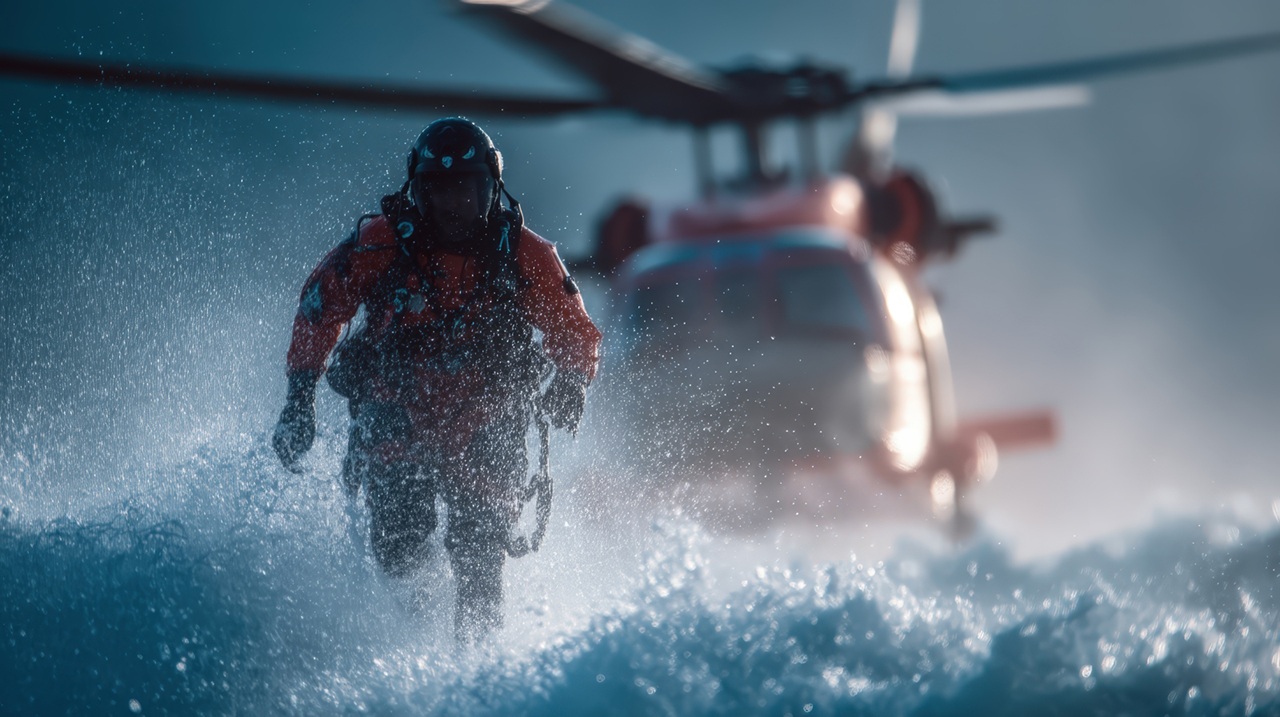 Image of Coast Guard rescue mission