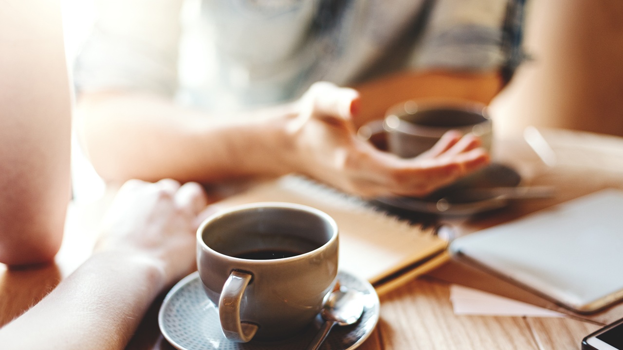 Image of people drinking coffee
