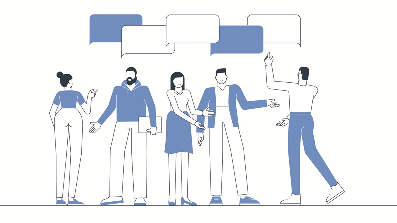 Image of people talking