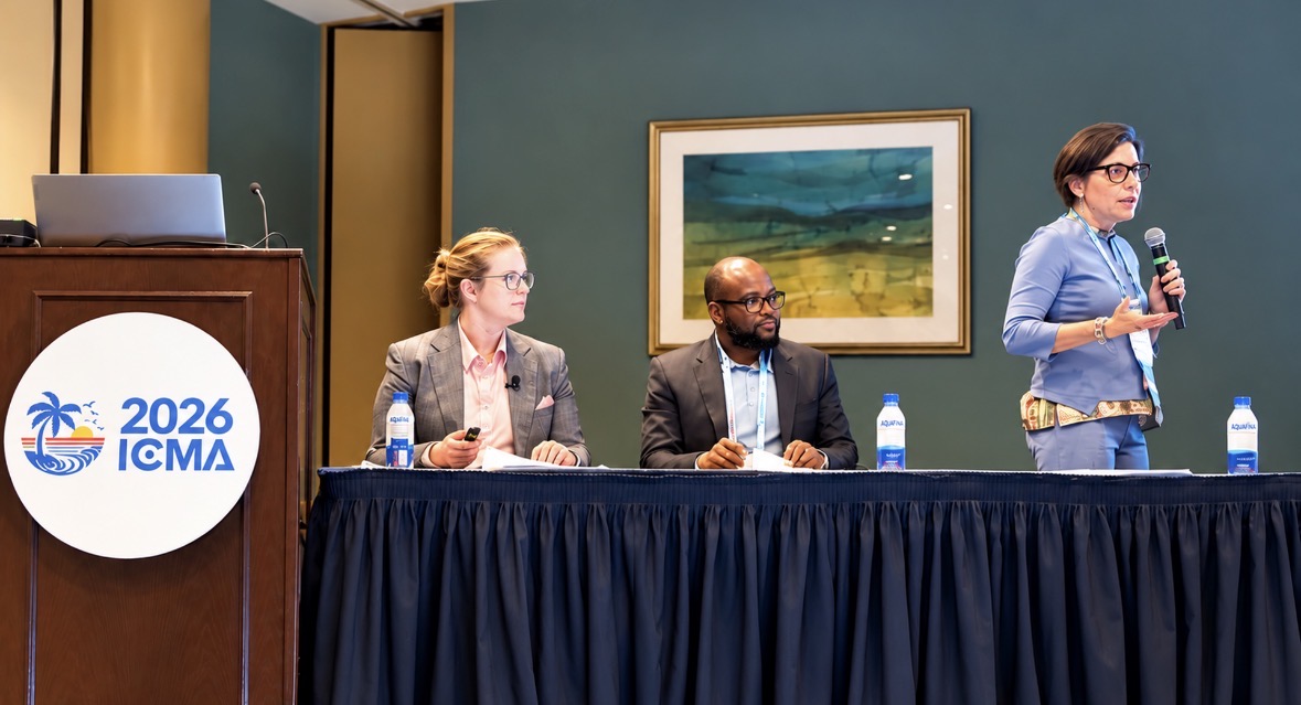 Panelists participate in a session at the 2026 ICMA Annual Conference