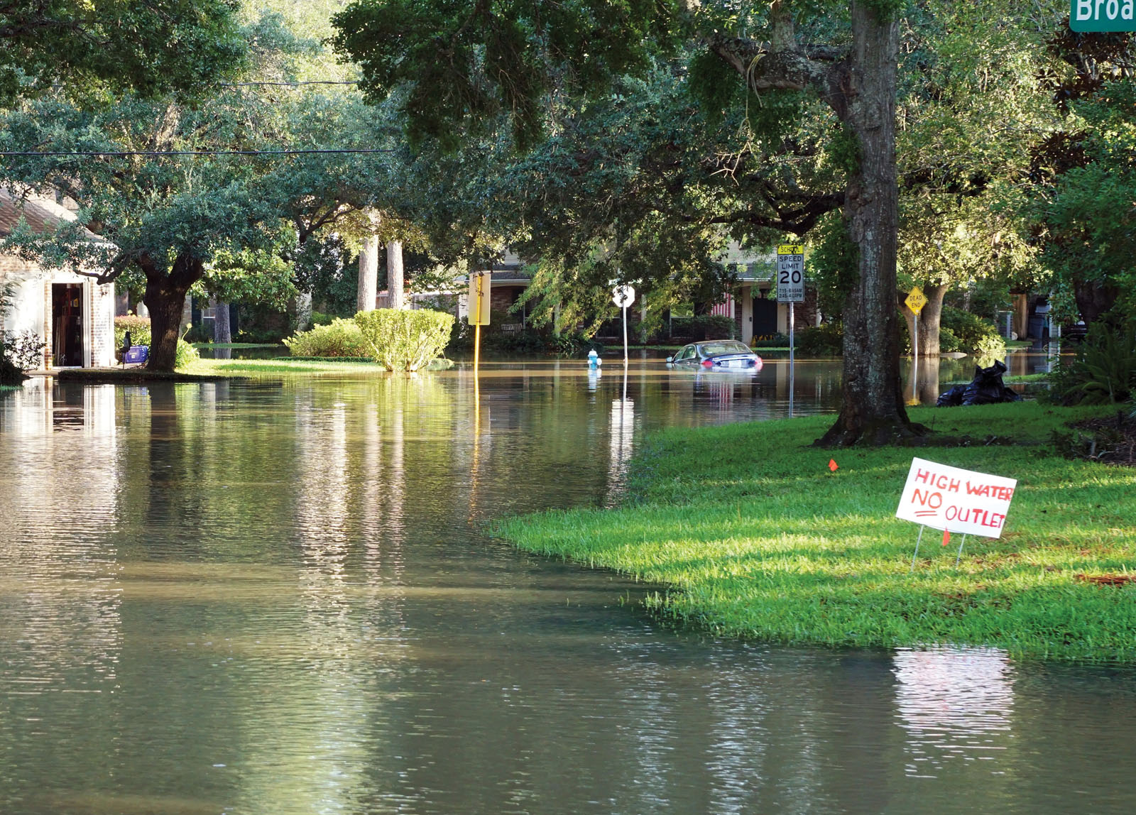 High water no outlet