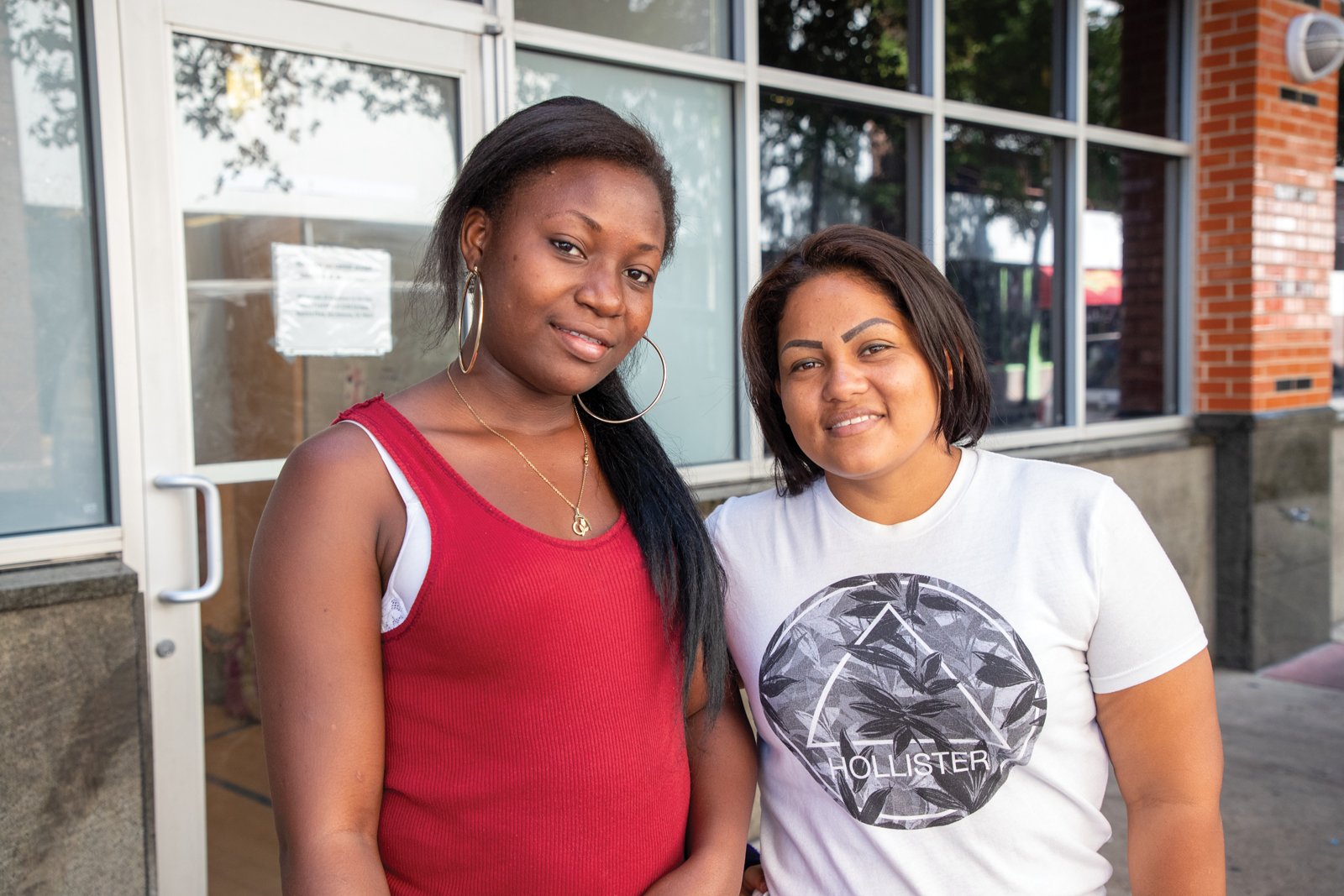 Asylum seekers pose in front of the Migrant Resource Center (photo credit: City of San Antonio)