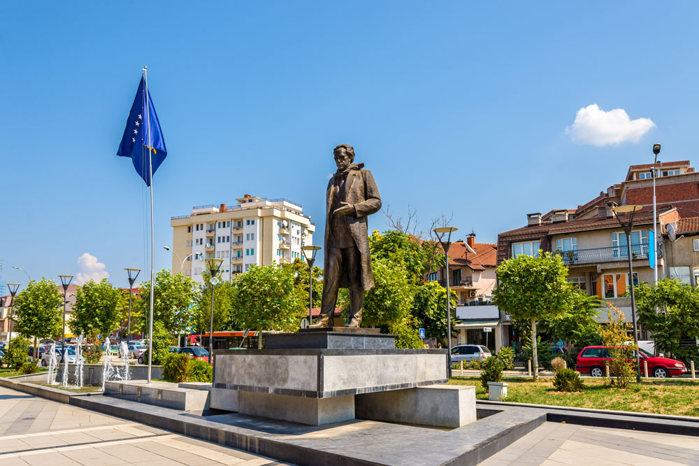 Statue of Ibrahim Rugova in Pristina, Kosovo Statue of Ibrahim Rugova in Pristina, Kosovo
