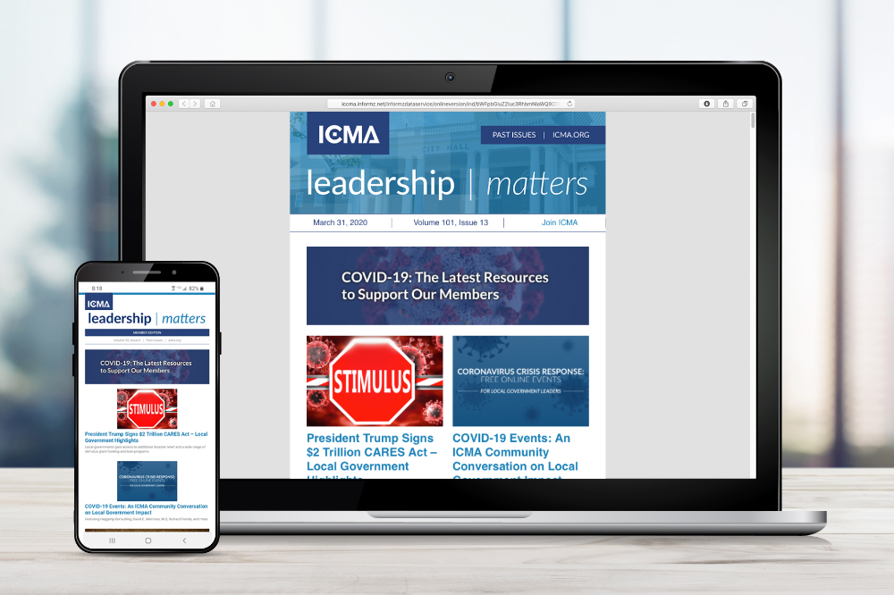 Leadership Matters on computer and phone Leadership Matters on computer and phone