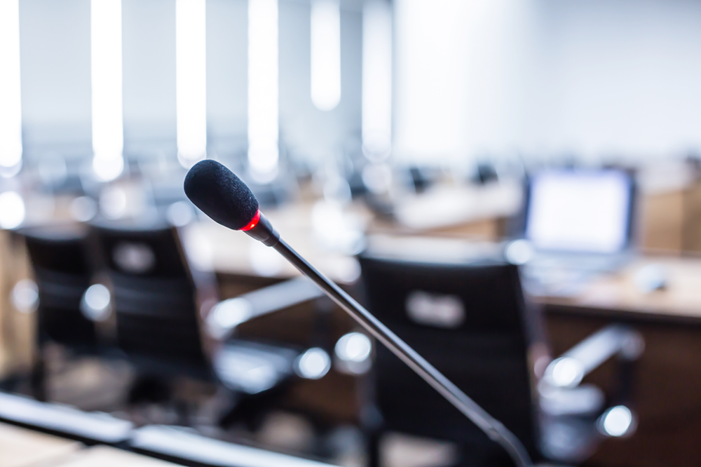 microphone on table