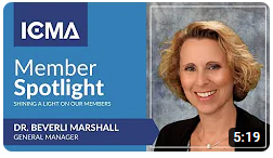 ICMA Members Spotlight: Dr. Beverli Marshall