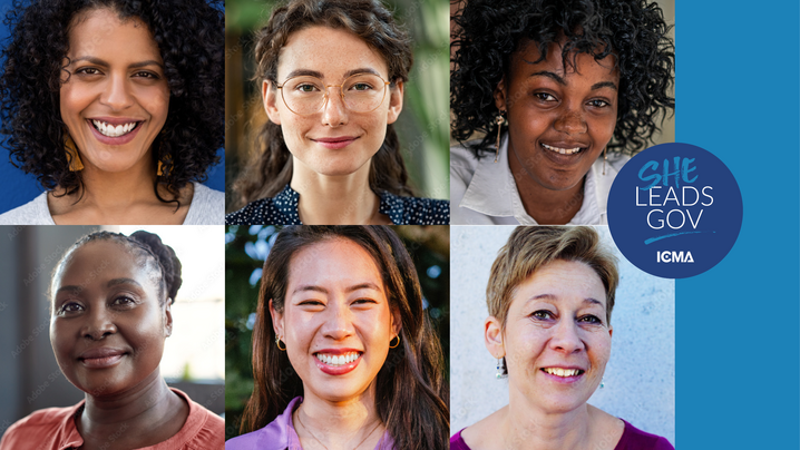 Six headshots of diverse, smiling women