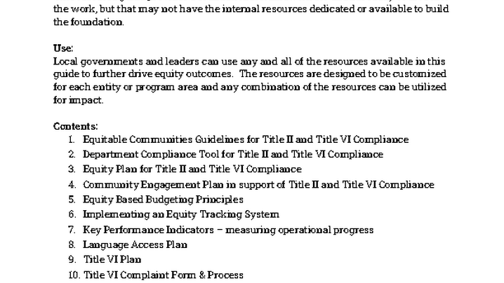 Operationalizing Equity cover