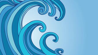 Illustration of an ocean wave