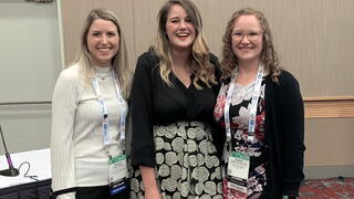 Photo of three 2021 annual conference attendees