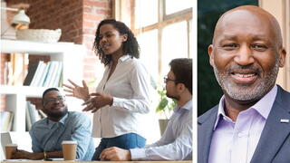 Image of Marc Ott and business folks in office