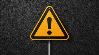 Image of caution road sign
