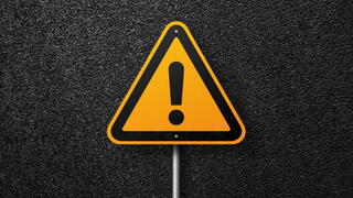 Image of caution road sign