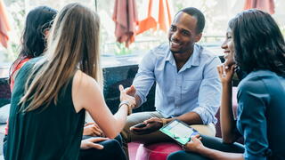 Image of people having a discussion