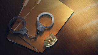 Image of handcuffs and badge