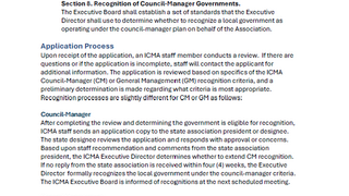 Recognition Application Process