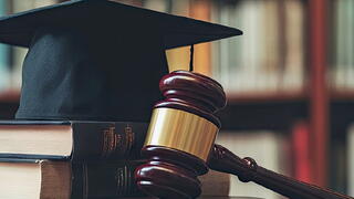 Image of graduation cap and gavel