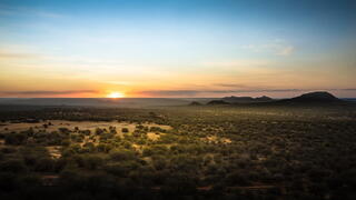 Image of sunset over Africa