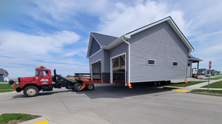 Photo of house being moved