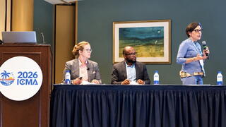 Panelists participate in a session at the 2026 ICMA Annual Conference